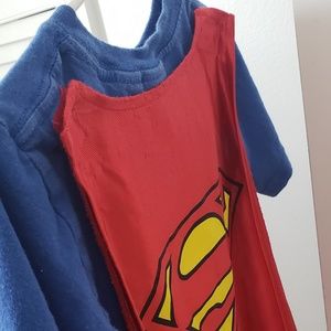 Superman Tshirt with velcro cape